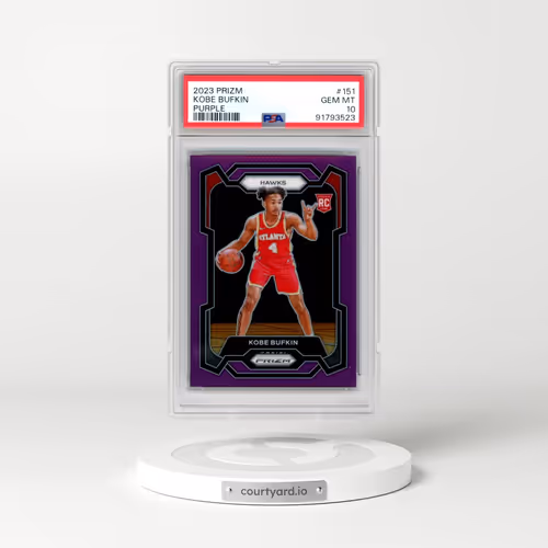 2023 Panini Prizm #151 Kobe Bufkin - Purple Prizm (PSA 10 GEM MINT)