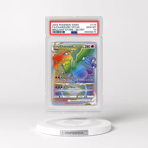 2022 Pokémon Sword & Shield Brilliant Stars #174 Charizard Vstar - Full Art Secret (PSA 10 GEM MINT)