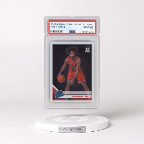 2019 Panini Donruss Optic #180 Coby White (PSA 10 GEM MINT)