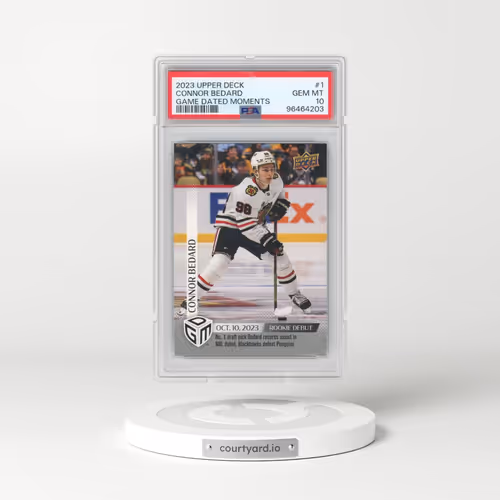 2023 Upper Deck Game Dated Moments #1 Connor Bedard (PSA 10 GEM MINT)