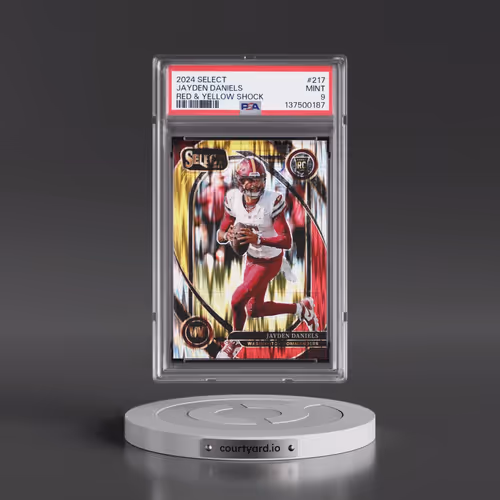 2024 Panini Select #217 Jayden Daniels - Red & Yellow Shock (PSA 9 MINT)