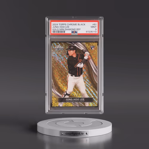 2024 Topps Chrome Black #61 Jung-Hoo Lee - Gold Mini Diamond Refractor (PSA 9 MINT)