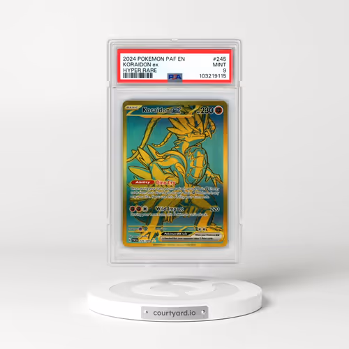 2024 Pokémon Paf EN-Paldean Fates #245 Koraidon EX - Holo Hyper Rare (PSA 9 MINT)