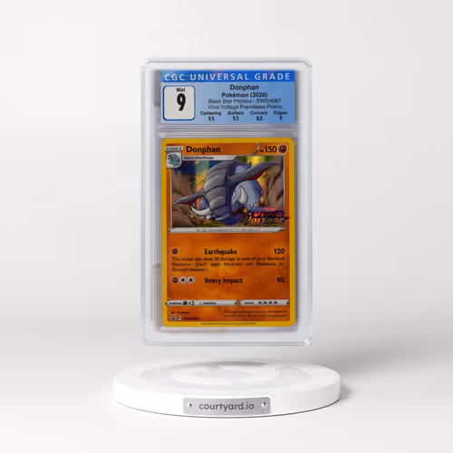 2017 Black Star Promos - Sword & Shield #SWSH067 Donphan - Vivid Voltage Prerelease (Holo) (CGC 9 MI