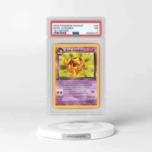 2000 Pokémon Rocket #39 Dark Kadabra - 1st Edition (PSA 7 NM)