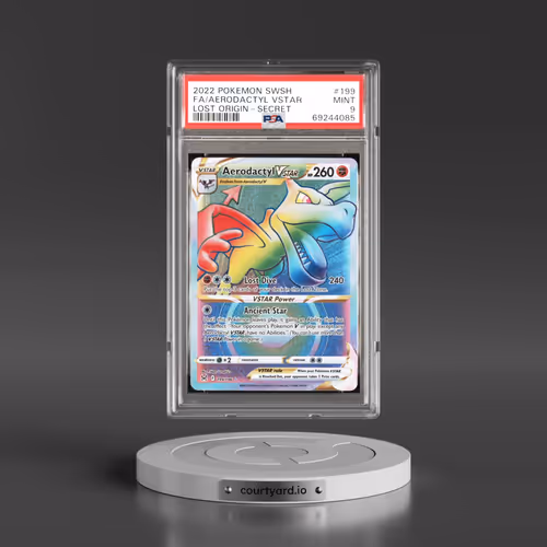 2022 Pokémon Sword & Shield Lost Origin #199 Aerodactyl Vstar - Full Art Secret (PSA 9 MINT)