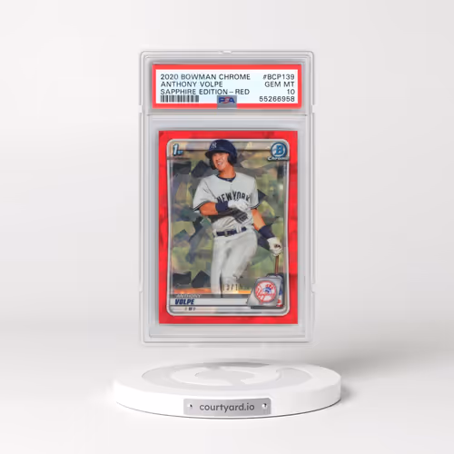2020 Bowman Chrome Sapphire Edition #BCP139 Anthony Volpe - Red (PSA 10 GEM MINT)