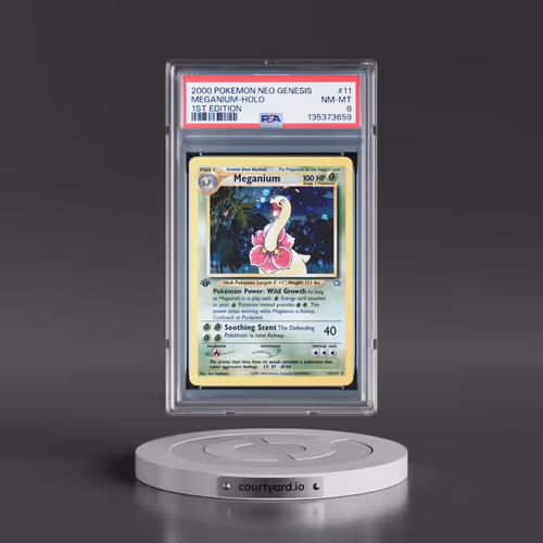 2000 Pokémon Neo Genesis #11 Meganium - 1st Edition Holo (PSA 8 NM-MT)