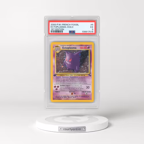 2000 Pokémon Fossil #5 Ectoplasma - 1st Edition Holo (PSA 5 EX)