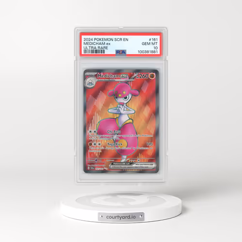 2024 Pokémon Scr EN-Stellar Crown #161 Medicham EX - Holo Ultra Rare (PSA 10 GEM MINT)