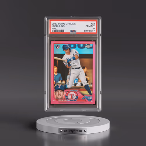 2023 Topps Chrome #93 Josh Jung - Pink Refractor (PSA 10 GEM MINT)