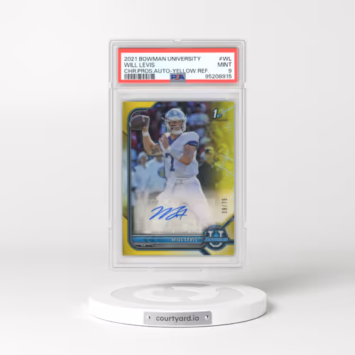 2021 Bowman University Chrome Prospect Autographs #WL Will Levis - Yellow Refractor (PSA 9 MINT)