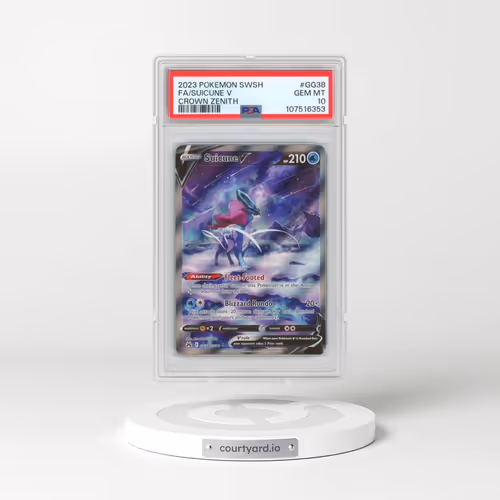 2023 Pokémon Sword and Shield Crown Zenith #GG38 Suicune V - Holo Full Art (PSA 10 GEM MINT)