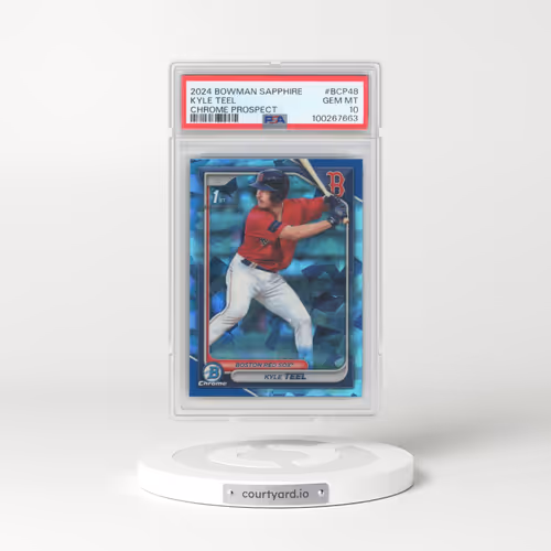 2024 Bowman Sapphire Edition Chrome Prospects #BCP48 Kyle Teel (PSA 10 GEM MINT)