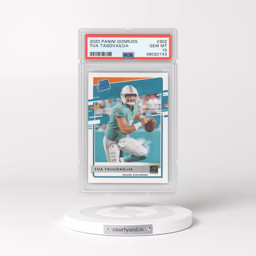 2020 Panini Donruss #302 Tua Tagovailoa (PSA 10 GEM MINT)
