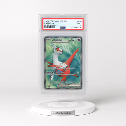 2024 Pokémon Ssp EN-Surging Sparks #220 Latias EX - Holo Ultra Rare (PSA 9 MINT)