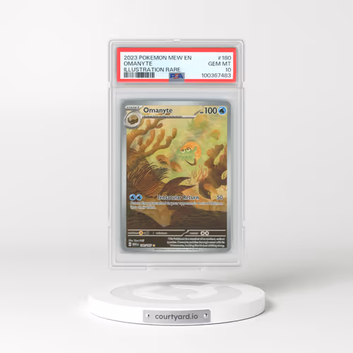 2023 Pokémon Mew EN-151 #180 Omanyte - Illustration Rare (PSA 10 GEM MINT)