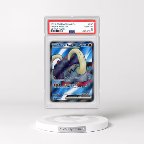 2023 Pokémon Svi EN-Scarlet & Violet #230 Great Tusk EX - Holo Ultra Rare (PSA 10 GEM MINT)