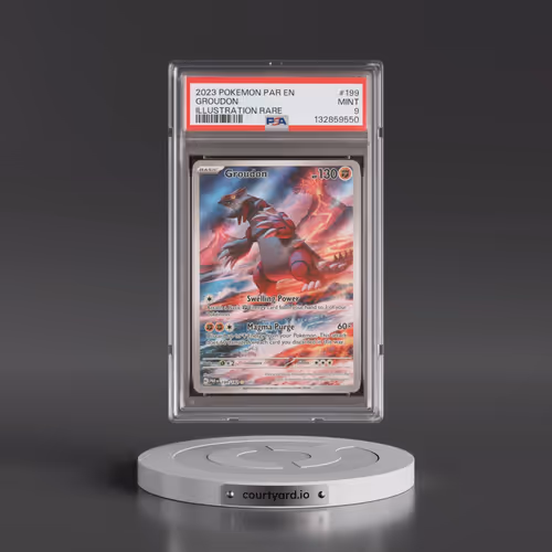 2023 Pokémon Par EN-Paradox Rift #199 Groudon - Illustration Rare (PSA 9 MINT)