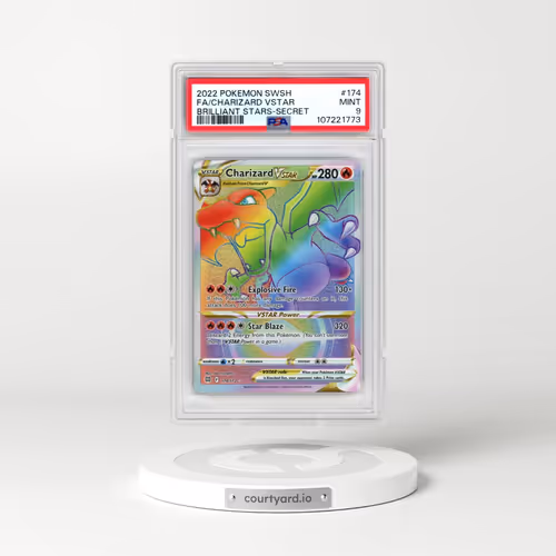 2022 Pokémon Sword & Shield Brilliant Stars #174 Charizard Vstar - Full Art Secret (PSA 9 MINT)