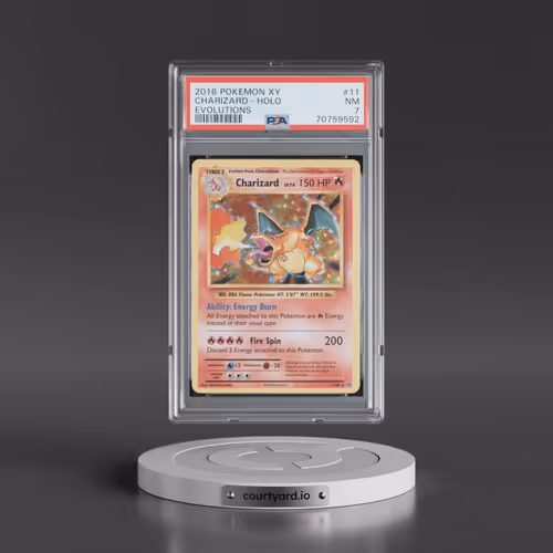 2016 Pokémon XY Evolutions #11 Charizard - Holo (PSA 7 NM)