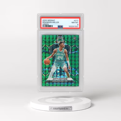 2023 Panini Mosaic #277 Brandon Miller - Green (PSA 8 NM-MT)