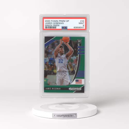 2020 Panini Prizm Draft Picks #42 James Wiseman - Green Prizm (PSA 9 MINT)