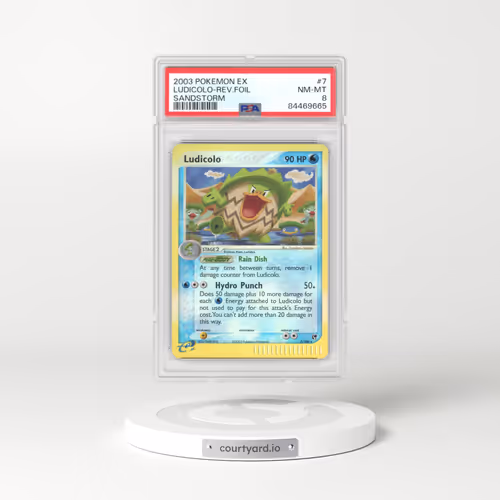2003 Pokémon EX Sandstorm #7 Ludicolo - Reverse Foil (PSA 8 NM-MT)