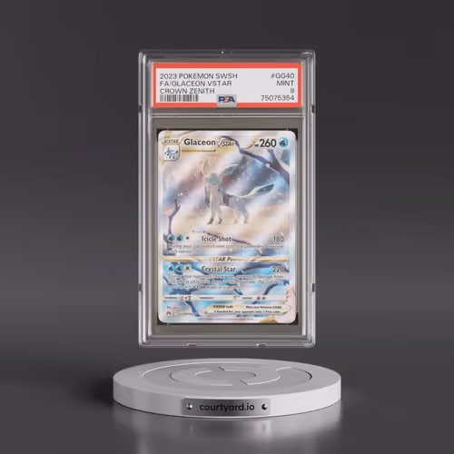 2023 Pokémon Sword and Shield Crown Zenith #GG40 Glaceon Vstar - Full Art (PSA 9 MINT)
