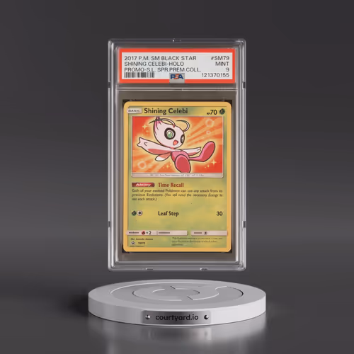 2017 Pokémon SM Black Star Promo #SM79 Shining Celebi - Holo Holo Shining Legends Super Premium Coll