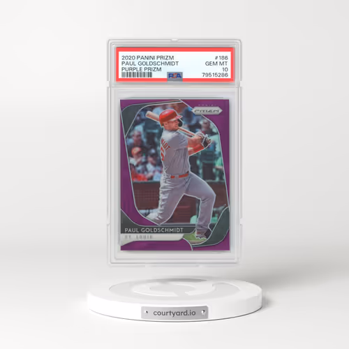 2020 Panini Prizm #186 Paul Goldschmidt - Purple Prizm (PSA 10 GEM MINT)