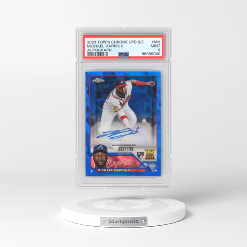 2023 Topps Chrome Update Sapphire Edition Autograph #MH Michael Harris II (PSA 9 MINT)