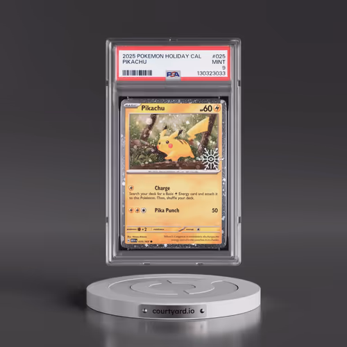 2025 Pokémon Holiday Calendar #025 Pikachu (PSA 9 MINT)