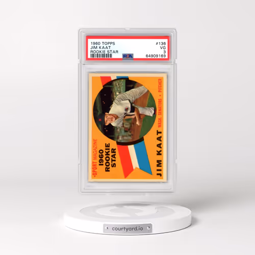 1960 Topps #136 Jim Kaat - Rookie Star (PSA 3 VG)