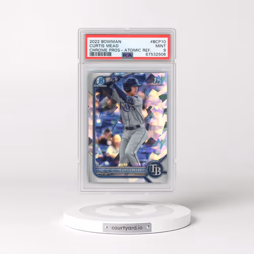 2022 Bowman Chrome Prospects #BCP10 Curtis Mead - Atomic Refractor (PSA 9 MINT)