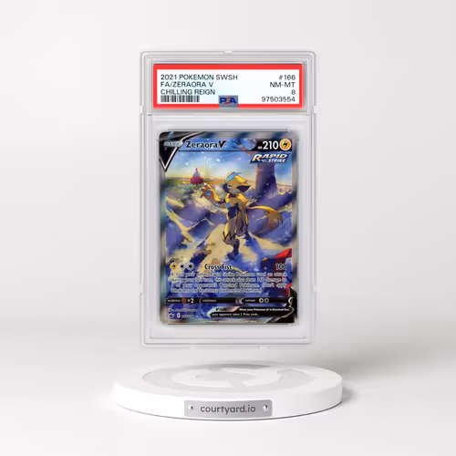 2021 Pokémon Sword & Shield Chilling Reign #166 Zeraora V - Holo Full Art (PSA 8 NM-MT)