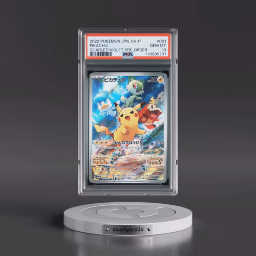 2022 Pokémon SV Promo #001 Pikachu - Scarlet & Violet Pre-Order (PSA 10 GEM MINT)
