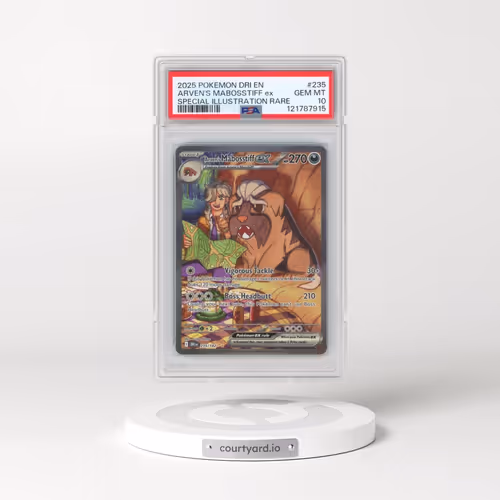 2025 Pokémon Dri EN-Destined Rivals #235 Arven's Mabosstiff EX - Holo Special Illustration Rare (PSA