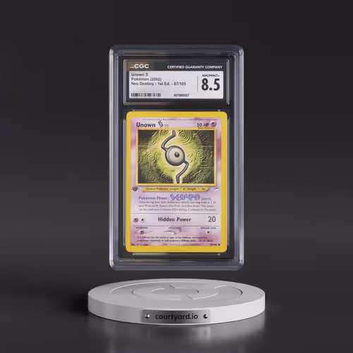 2002 Neo Destiny #87/105 Unown S - 1st Edition 1st Edition (CGC 8.5 NM-MT+)