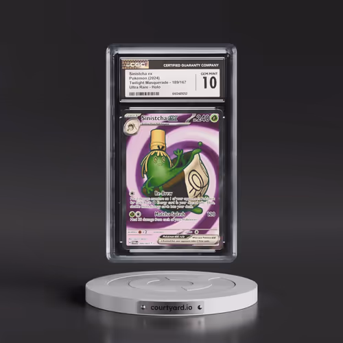 2024 Pokémon Twm EN-Twilight Masquerade #189 Sinistcha EX - Holo Ultra Rare (CGC 10 GEM MINT)