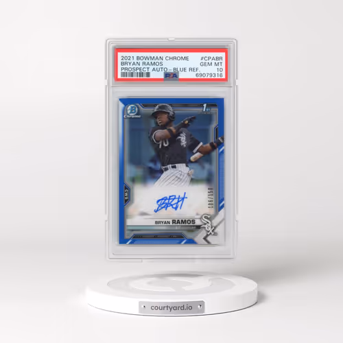 2021 Bowman Chrome Prospect Autographs #CPABR Bryan Ramos - Blue Refractor (PSA 10 GEM MINT)