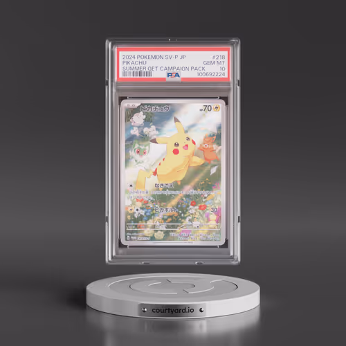 2024 Pokémon SV-P Promo #218 Pikachu - Summer of Pokeca Is Here! Promo Card Get Campaign Pack (PSA 10 GEM MINT)