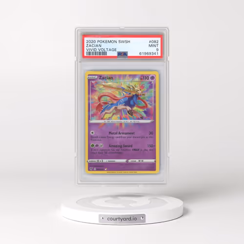 2020 Pokémon Sword & Shield Vivid Voltage #082 Zacian (PSA 9 MINT)
