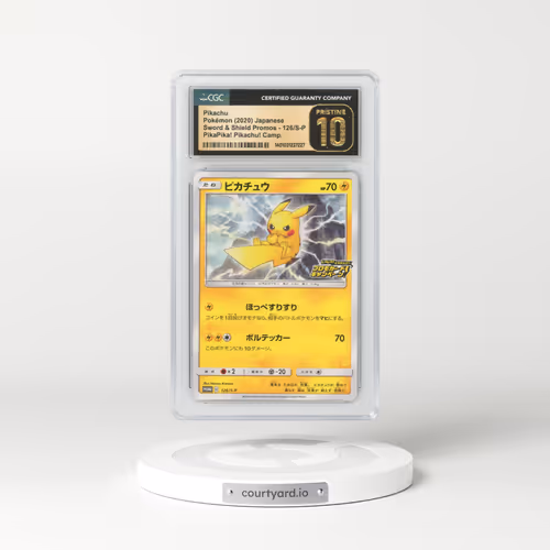 2019 Japanese Sword & Shield Promos #126/S-P Pikachu - PikaPika! Pikachu! Campaign (CGC 10 PRISTINE)
