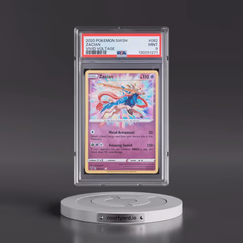 2020 Pokémon Sword & Shield Vivid Voltage #082 Zacian (PSA 9 MINT)