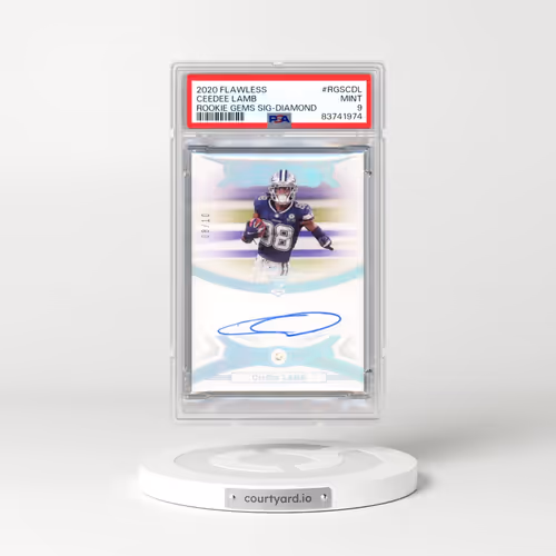 2020 Panini Flawless Rookie Gems Signatures #RGSCDL Ceedee Lamb - Diamond (PSA 9 MINT)