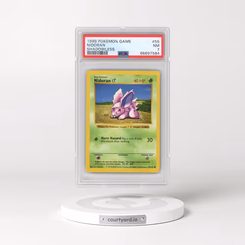 1999 Pokémon Game #55 Nidoran - Shadowless (PSA 7 NM)