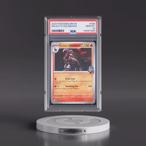 2025 Pokémon Dri EN-Destined Rivals #038 Team Rocket's Houndoom (PSA 10 GEM MINT)