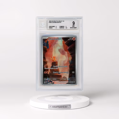 2023 Scarlet & Violet 151 - MEW EN #168 Charmander - Illustration Rare (BGS 9 MINT)