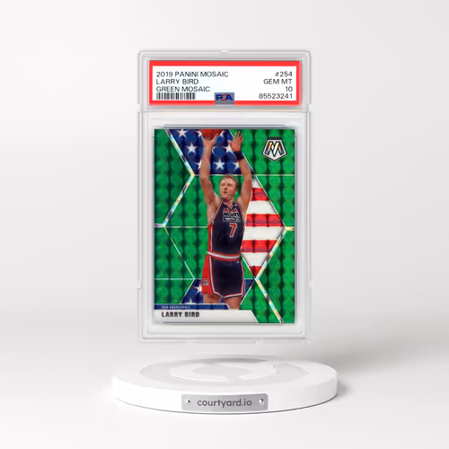 2019 Panini Mosaic #254 Larry Bird - Green Mosaic (PSA 10 GEM MINT)